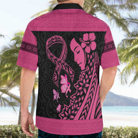 Breast Cancer Awareness Hawaiian Shirt Think Pink Polynesian Ribbon and Butterfly LT03 - Polynesian Pride