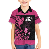 Breast Cancer Awareness Hawaiian Shirt Think Pink Polynesian Ribbon and Butterfly LT03 - Polynesian Pride