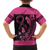 Breast Cancer Awareness Hawaiian Shirt Think Pink Polynesian Ribbon and Butterfly LT03 - Polynesian Pride