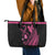 Breast Cancer Awareness Leather Tote Bag Think Pink Polynesian Ribbon and Butterfly