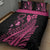 Breast Cancer Awareness Quilt Bed Set Think Pink Polynesian Ribbon and Butterfly