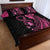 Breast Cancer Awareness Quilt Bed Set Think Pink Polynesian Ribbon and Butterfly