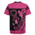Breast Cancer Awareness Rugby Jersey Think Pink Polynesian Ribbon and Butterfly