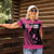 Breast Cancer Awareness Women Polo Shirt Think Pink Polynesian Ribbon and Butterfly