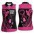Breast Cancer Awareness Women Sleeveless Polo Shirt Think Pink Polynesian Ribbon and Butterfly