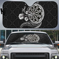 Personalised Niue Darts Masters Auto Sun Shade Tribal Hiapo Dartboard - Polynesian Pride