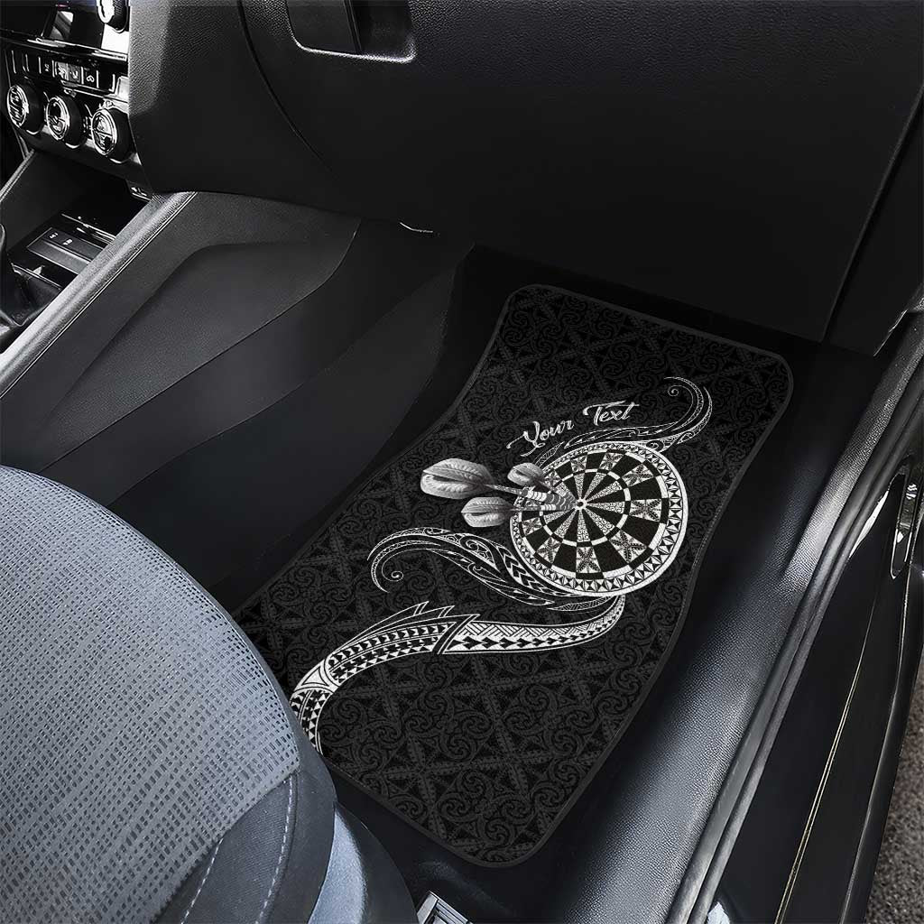 Personalised Niue Darts Masters Car Mats Tribal Hiapo Dartboard - Polynesian Pride