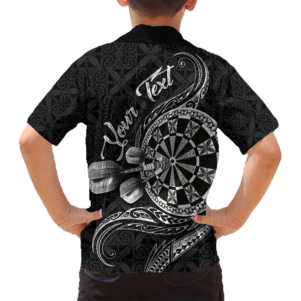 Personalised Niue Darts Masters Family Matching Puletasi and Hawaiian Shirt Tribal Hiapo Dartboard - Polynesian Pride
