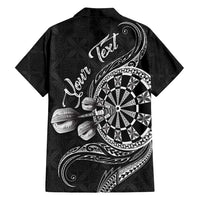 Personalised Niue Darts Masters Family Matching Summer Maxi Dress and Hawaiian Shirt Tribal Hiapo Dartboard - Polynesian Pride