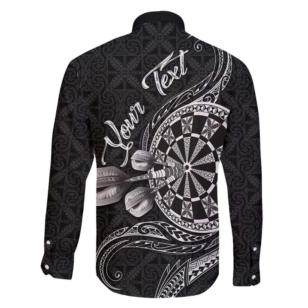 Personalised Niue Darts Masters Family Matching Summer Maxi Dress and Hawaiian Shirt Tribal Hiapo Dartboard - Polynesian Pride