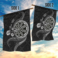 Personalised Niue Darts Masters Garden Flag Tribal Hiapo Dartboard - Polynesian Pride