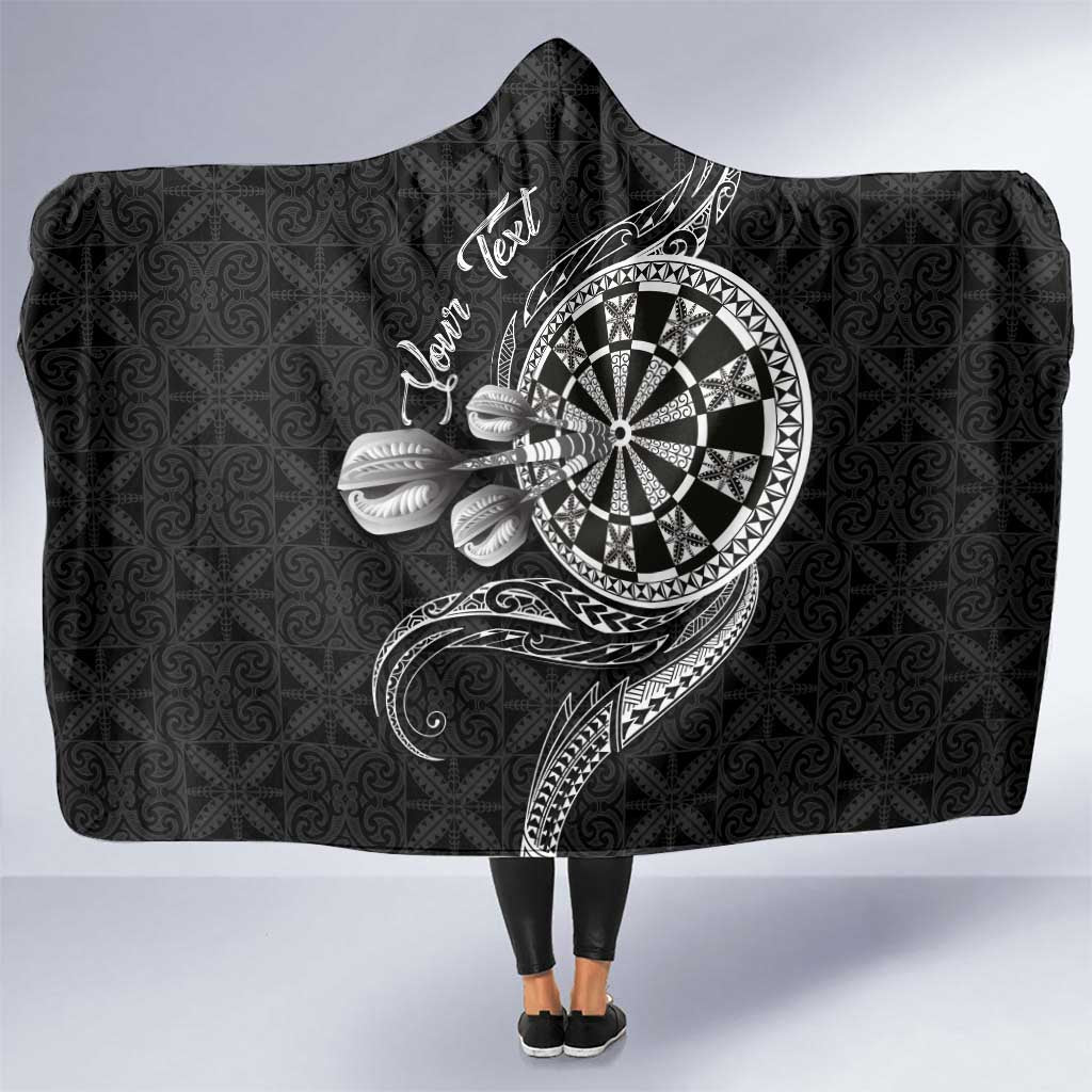 Personalised Niue Darts Masters Hooded Blanket Tribal Hiapo Dartboard - Polynesian Pride