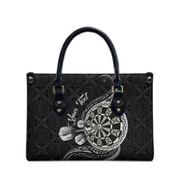 Personalised Niue Darts Masters Leather Bag Tribal Hiapo Dartboard - Polynesian Pride