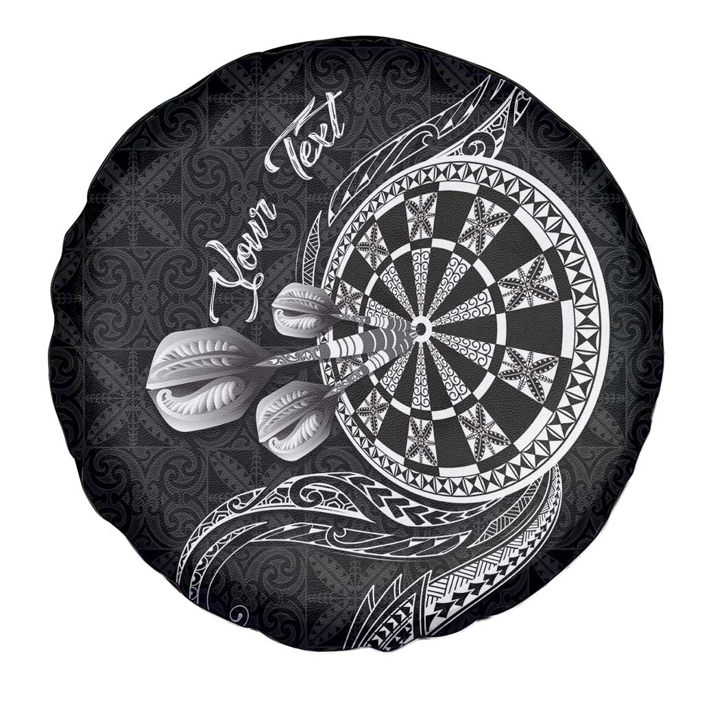 Personalised Niue Darts Masters Spare Tire Cover Tribal Hiapo Dartboard - Polynesian Pride