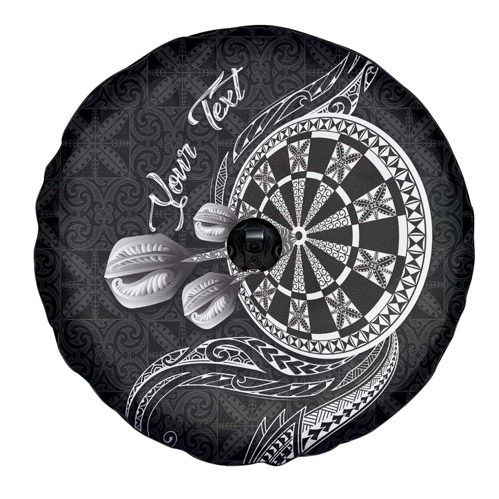 Personalised Niue Darts Masters Spare Tire Cover Tribal Hiapo Dartboard - Polynesian Pride