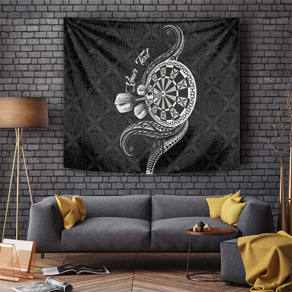 Personalised Niue Darts Masters Tapestry Tribal Hiapo Dartboard - Polynesian Pride
