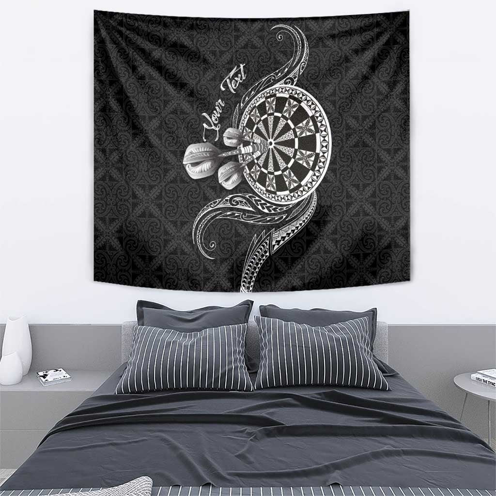 Personalised Niue Darts Masters Tapestry Tribal Hiapo Dartboard - Polynesian Pride