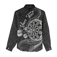 Personalised Niue Darts Masters Women Casual Shirt Tribal Hiapo Dartboard - Polynesian Pride