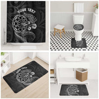 Personalised New Zealand Aotearoa Darts Masters Bathroom Set Tribal Silver Fern and Ta Moko Dartboard - Polynesian Pride