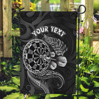 Personalised New Zealand Aotearoa Darts Masters Garden Flag Tribal Silver Fern and Ta Moko Dartboard - Polynesian Pride