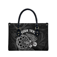Personalised New Zealand Aotearoa Darts Masters Leather Bag Tribal Silver Fern and Ta Moko Dartboard - Polynesian Pride