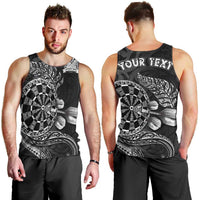 Personalised New Zealand Aotearoa Darts Masters Men Tank Top Tribal Silver Fern and Ta Moko Dartboard - Polynesian Pride