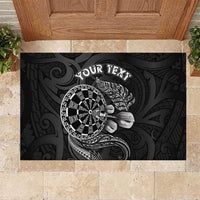 Personalised New Zealand Aotearoa Darts Masters Rubber Doormat Tribal Silver Fern and Ta Moko Dartboard - Polynesian Pride