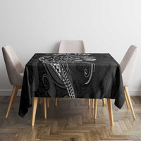 Personalised New Zealand Aotearoa Darts Masters Tablecloth Tribal Silver Fern and Ta Moko Dartboard - Polynesian Pride