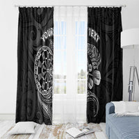 Personalised New Zealand Aotearoa Darts Masters Window Curtain Tribal Silver Fern and Ta Moko Dartboard - Polynesian Pride
