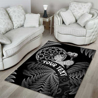 Personalised New Zealand Aotearoa Darts Masters Area Rug Silver Fern and Maori Spirit - Polynesian Pride
