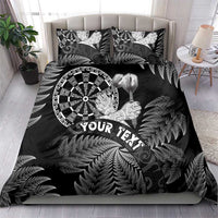 Personalised New Zealand Aotearoa Darts Masters Bedding Set Silver Fern and Maori Spirit - Polynesian Pride