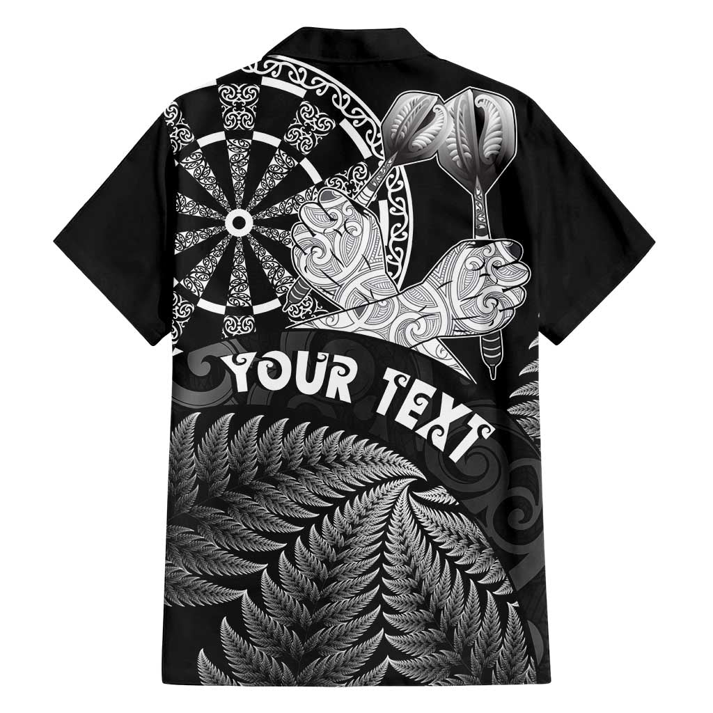 Personalised New Zealand Aotearoa Darts Masters Family Matching Long Sleeve Bodycon Dress and Hawaiian Shirt Silver Fern and Maori Spirit - Polynesian Pride