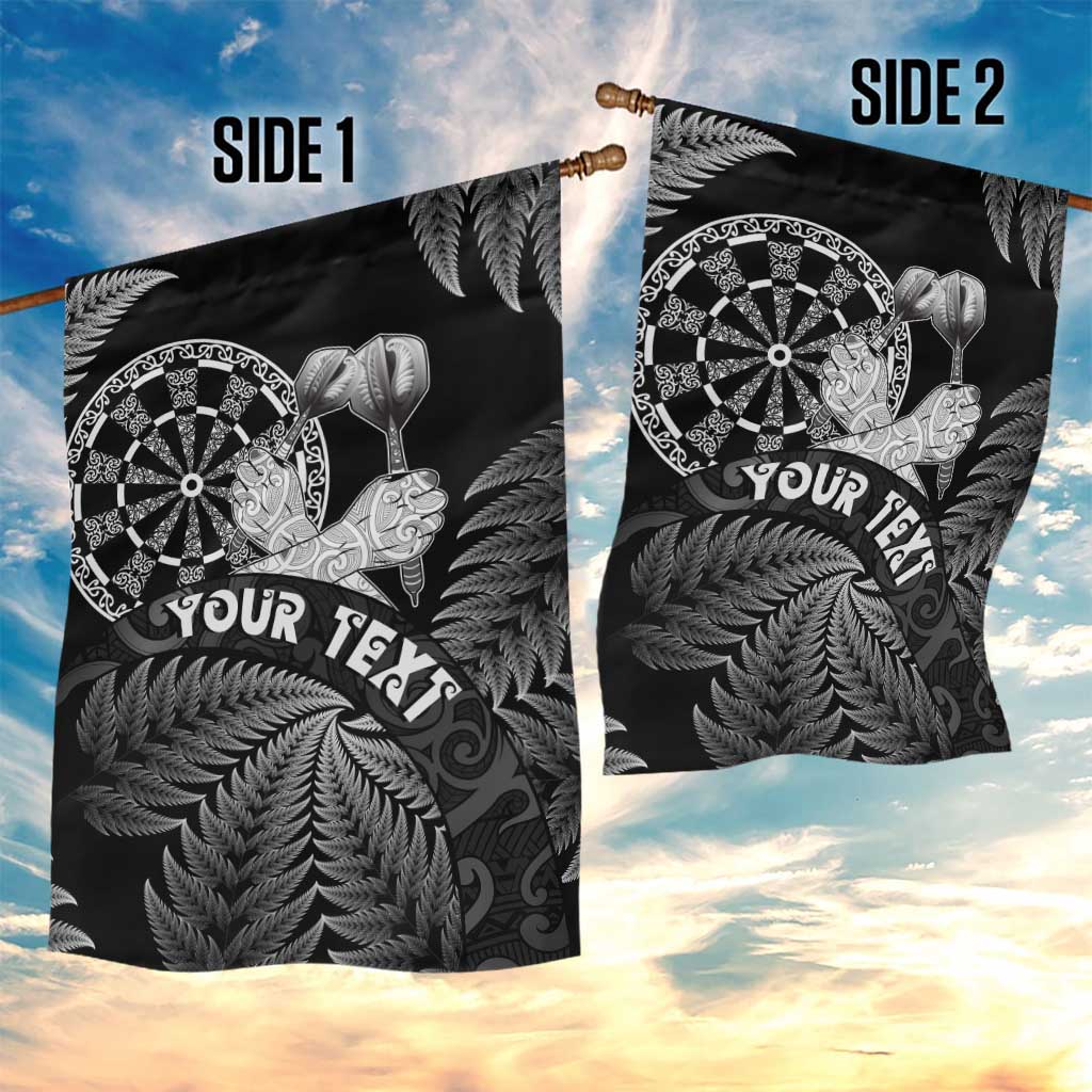 Personalised New Zealand Aotearoa Darts Masters Garden Flag Silver Fern and Maori Spirit - Polynesian Pride