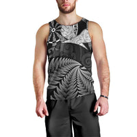Personalised New Zealand Aotearoa Darts Masters Men Tank Top Silver Fern and Maori Spirit - Polynesian Pride
