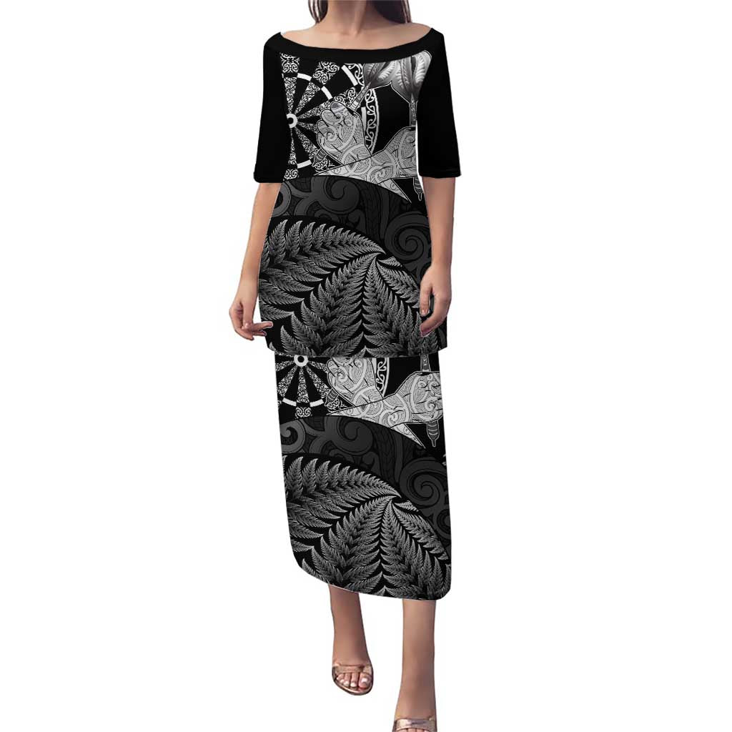 Personalised New Zealand Aotearoa Darts Masters Puletasi Silver Fern and Maori Spirit - Polynesian Pride