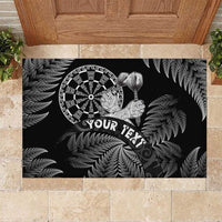 Personalised New Zealand Aotearoa Darts Masters Rubber Doormat Silver Fern and Maori Spirit - Polynesian Pride