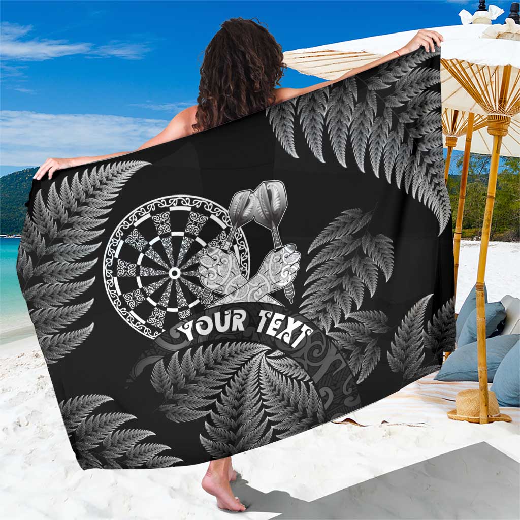 Personalised New Zealand Aotearoa Darts Masters Sarong Silver Fern and Maori Spirit - Polynesian Pride