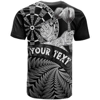 Personalised New Zealand Aotearoa Darts Masters T Shirt Silver Fern and Maori Spirit - Polynesian Pride