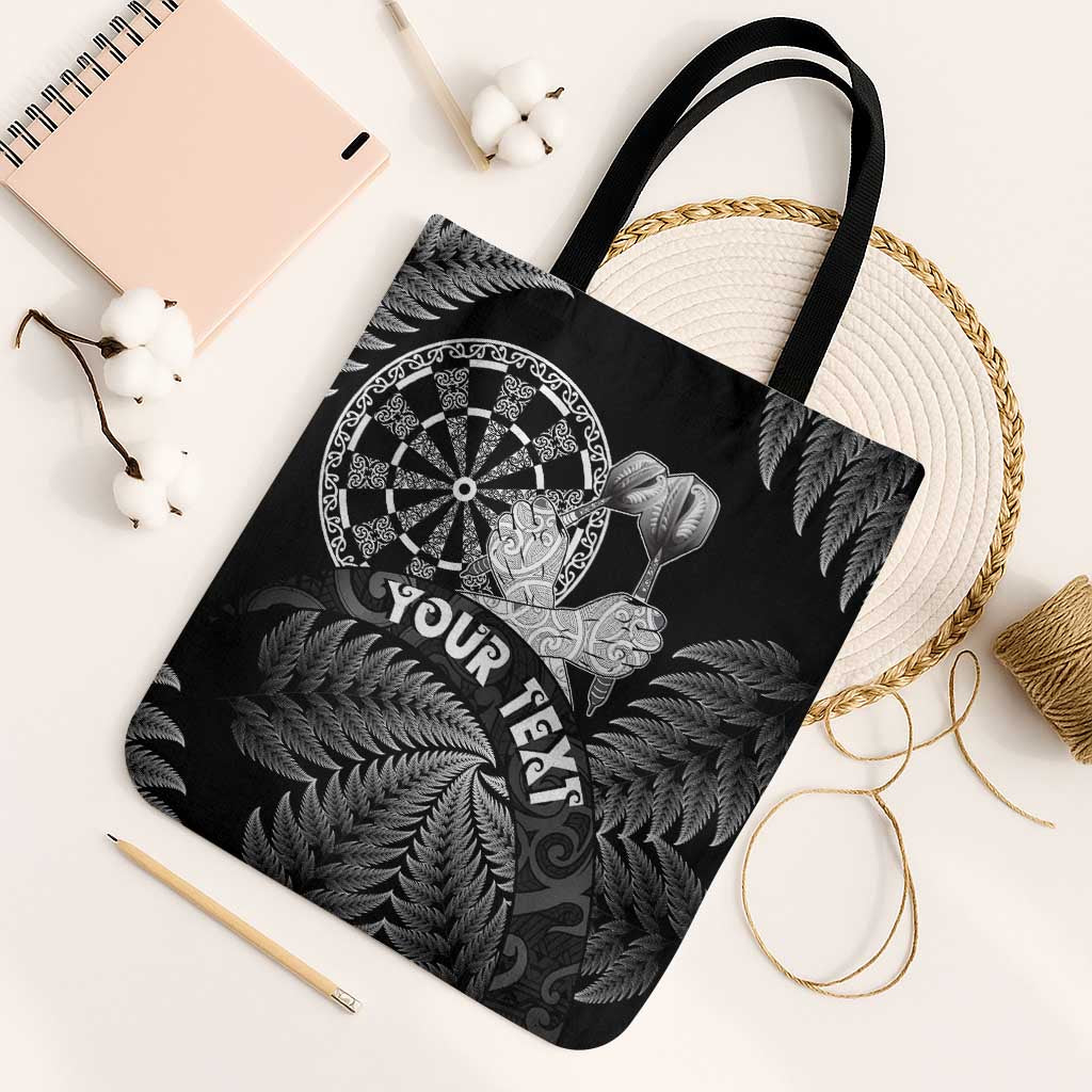 Personalised New Zealand Aotearoa Darts Masters Tote Bag Silver Fern and Maori Spirit - Polynesian Pride
