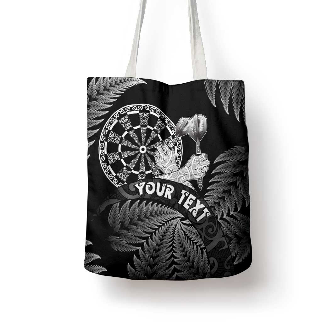 Personalised New Zealand Aotearoa Darts Masters Tote Bag Silver Fern and Maori Spirit - Polynesian Pride