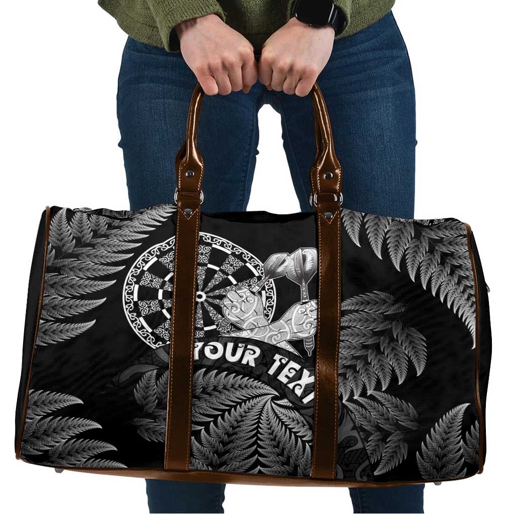 Personalised New Zealand Aotearoa Darts Masters Travel Bag Silver Fern and Maori Spirit - Polynesian Pride