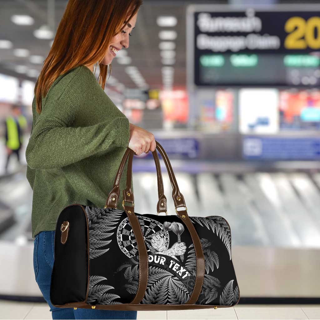 Personalised New Zealand Aotearoa Darts Masters Travel Bag Silver Fern and Maori Spirit - Polynesian Pride