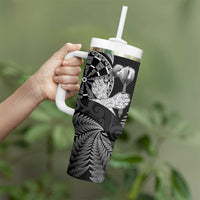 Personalised New Zealand Aotearoa Darts Masters Tumbler With Handle Silver Fern and Maori Spirit - Polynesian Pride