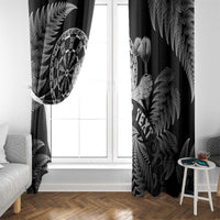 Personalised New Zealand Aotearoa Darts Masters Window Curtain Silver Fern and Maori Spirit - Polynesian Pride
