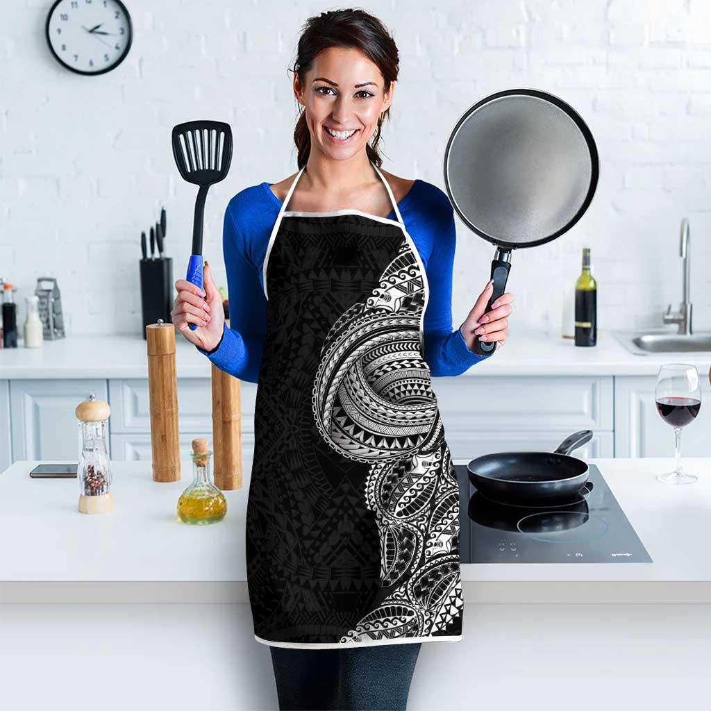 Traditional Polynesian Art Tattoos Apron Black Color - Polynesian Pride