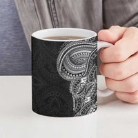 Traditional Polynesian Art Tattoos Ceramic Mug Black Color - Polynesian Pride