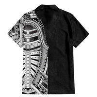 Traditional Polynesian Art Tattoos Family Matching Mermaid Dress and Hawaiian Shirt Black Color LT03 - Polynesian Pride