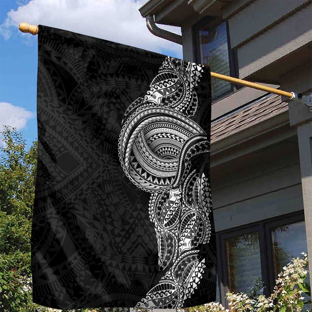 Traditional Polynesian Art Tattoos Garden Flag Black Color - Polynesian Pride