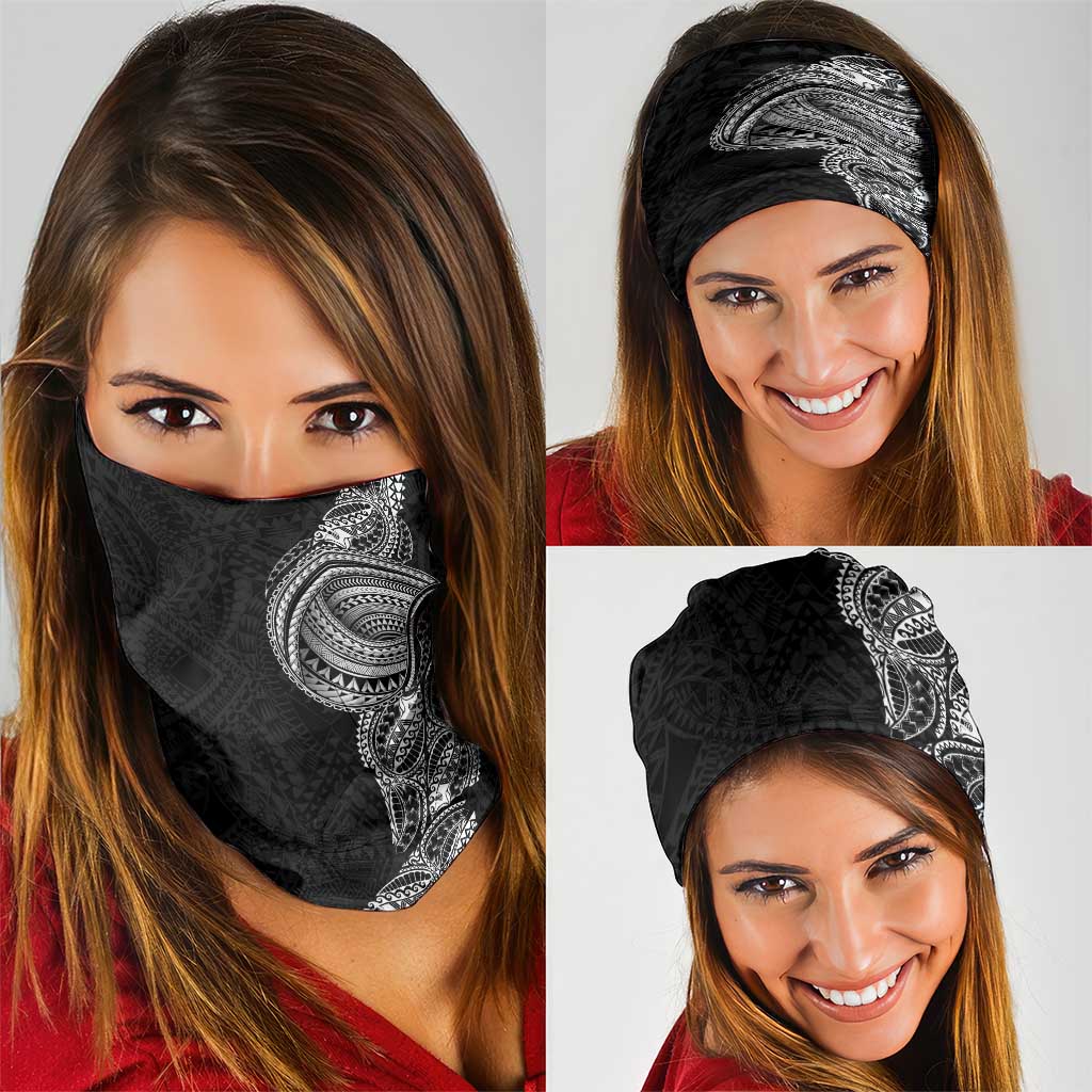 Traditional Polynesian Art Tattoos Neck Gaiter Black Color - Polynesian Pride