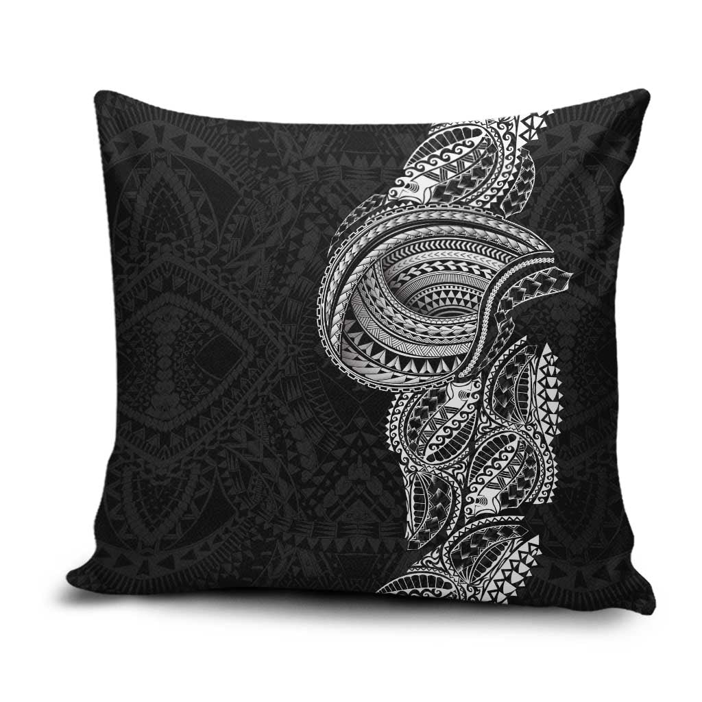 Traditional Polynesian Art Tattoos Pillow Cover Black Color - Polynesian Pride